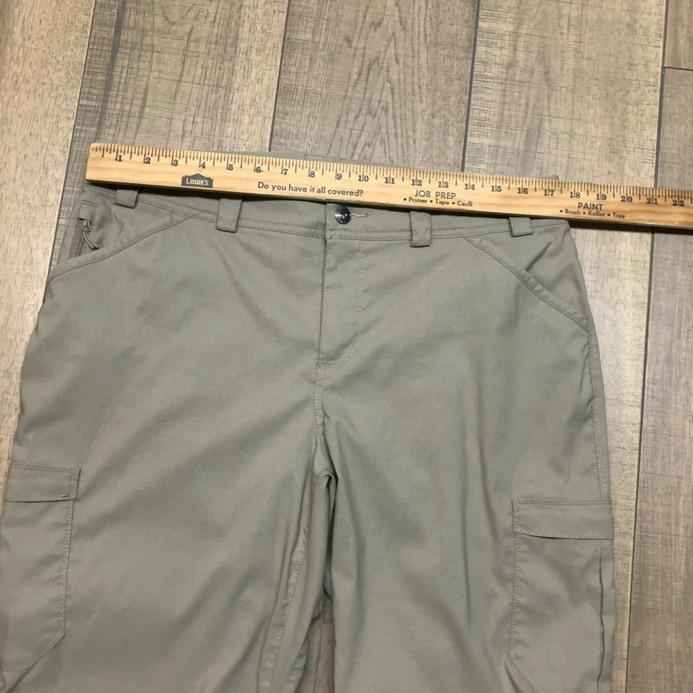 Duluth Capri Pants Womens Size 16 Tan Beige Dry on the Fly Cargo Hiking UPF 50 - Picture 9 of 12